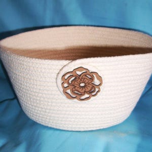 Cotton Rope Bread Proofing Bowl: Handmade Sourdough Basket with Rose