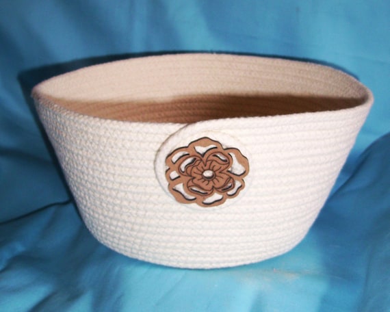 Cotton Rope Bread Proofing Bowl: Handmade Sourdough Basket with Rose