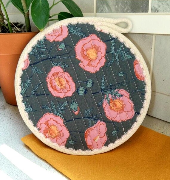 Floral Rope Trivet: Heat Resistant Hot Pad, Kitchen Coaster