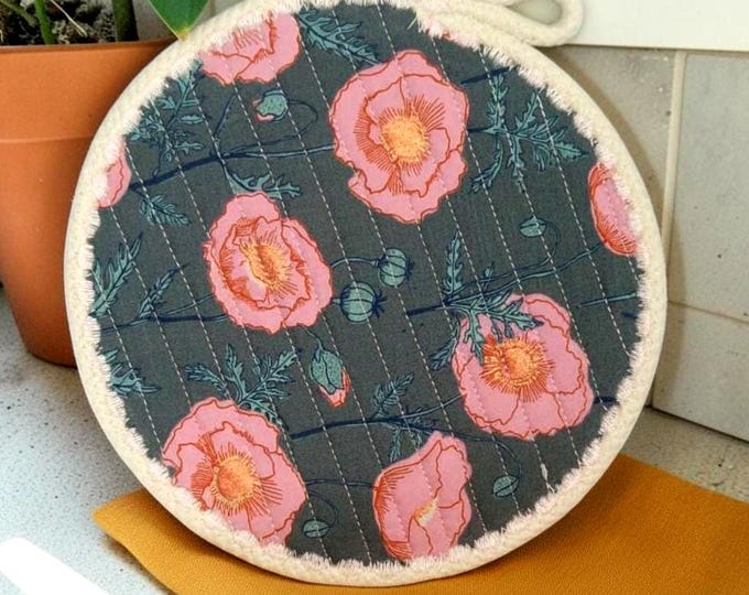 Floral Rope Trivet: Heat Resistant Hot Pad, Kitchen Coaster