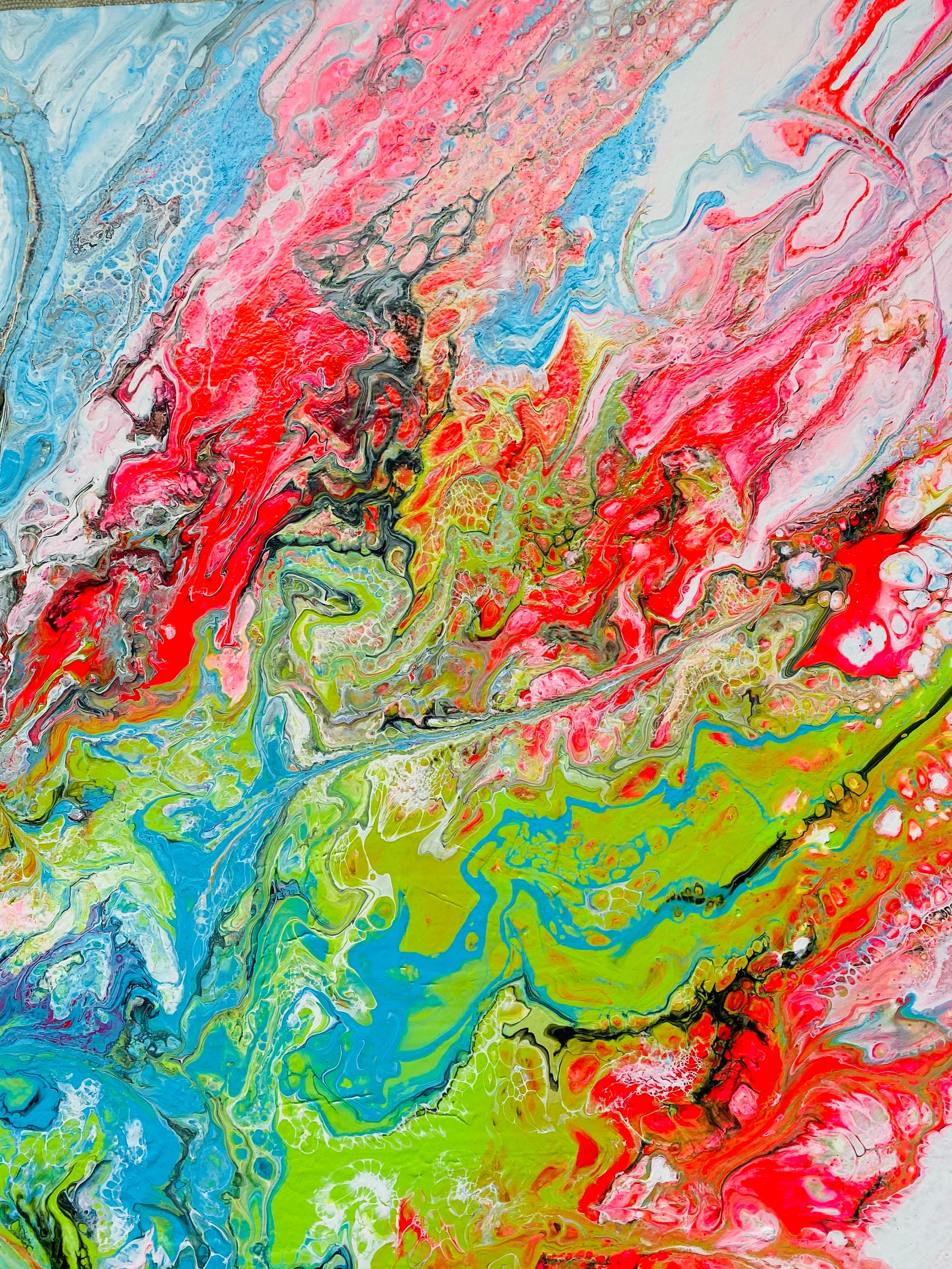 Colorful Dirty pour Abstract painting Etsy