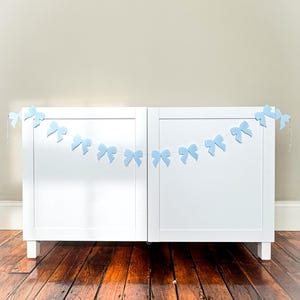 Bow Garland | Blue Bow Garland | Bow Bunting | Bow Decor | Bow Aesthetic | Bow Decorations | Felt Bow Garland | Felt Bow Decor | FANCY BOW