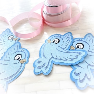 Cinderella Blue Birds Decor | Set of 2 or 4 | Cinderella Theme Party Decor | Cinderella Bridal Shower Decor | Cinderella Birds | Blue Birds