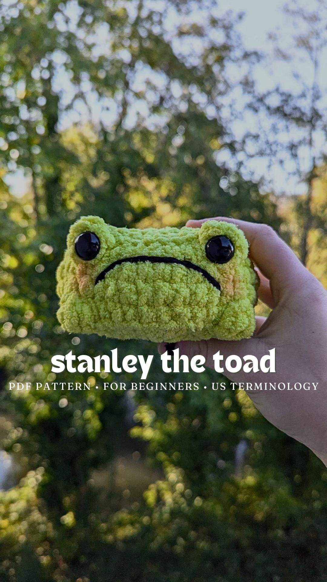 40 Frog and Toad Crochet Patterns for Plush Toys, Bags, Decor, and Gifts 29 Stanley the Toad Crochet