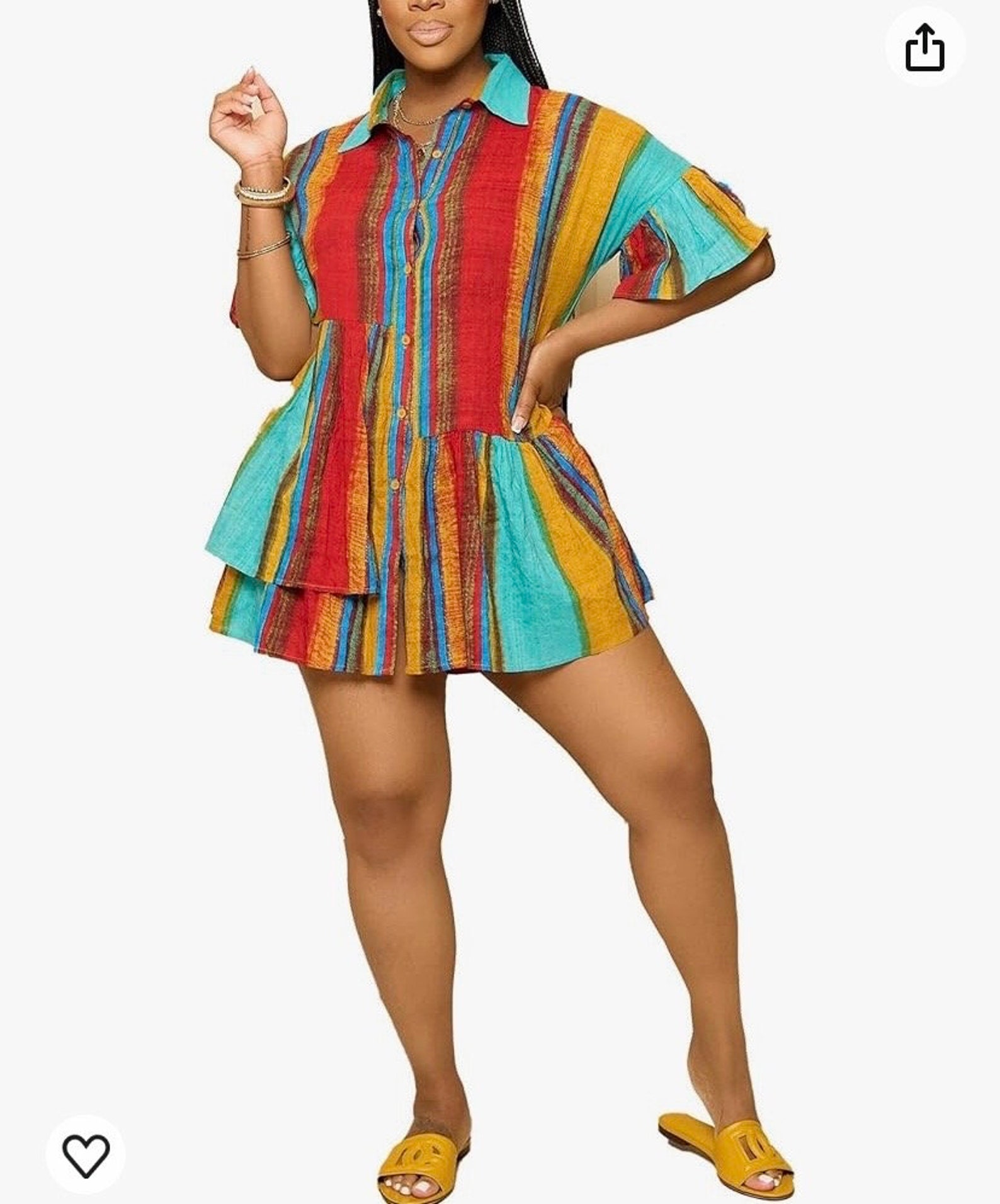 Woven Ruffled Babydoll Shirt