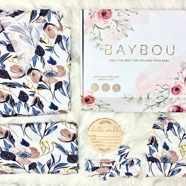 Delivery Robe and Swaddle Set Girl Etsy