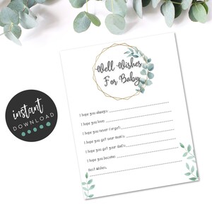 Wensen voor baby, babyshowerspel, babyshoweractiviteit, wensen voor babykaart, lieve baby, afdrukbare wensen, babyshowerspelidee
