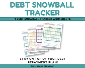 Debt snowball tracker, debt payoff tracker, debt free chart, finance tracker, student loan payoff, debt tracker planner, debt printable