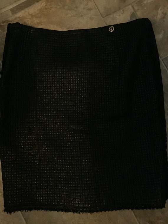Chanel quilted metallic skirt - image 2