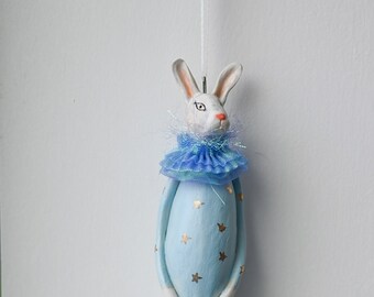 Wasserkaninchen Figurine Ornament mit 22k Gold Muster, Osterhase
