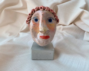 Mrs. Dumpfire- Ceramic Sculpture, Unique Ceramic Figurine, Unique Home Decor, Clay, Art