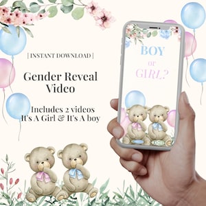 Orsacchiotto Video di rivelazione del genere It's a Boy and It's A Girl, video annuncio digitale