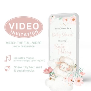 Baby Sheep Baby Shower Video Invitation