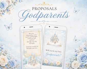 Godparent Proposal Video, Will You Be My Godmother Godfather Reveal, Royal Kingdom, Prince Castle, Instant Download