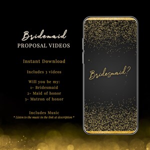 Brautjungfer Vorschlag Video, Will You Be My Bridesmaid, Trauzeugin, Matrone of Honor, Digitales animiertes Video