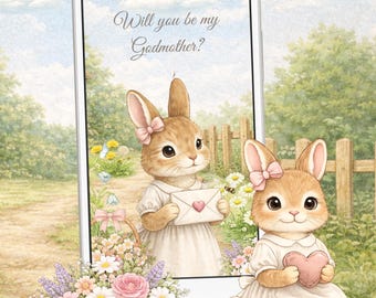 Spring Garden Bunny Godparent Proposal Video (Digital Download)