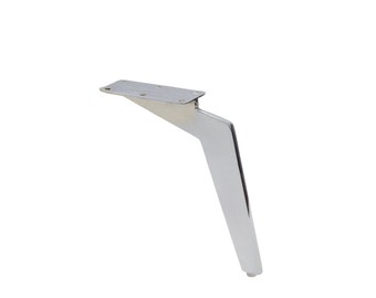 4 gambe per mobili, gambe per divano in metallo cromato argento, 17 cm, piedini di ricambio resistenti in cromo, oro e nero per divano, pouf