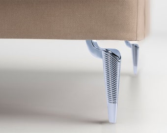 Set di 4 gambe per mobili, piedini di ricambio per mobili in metallo, gambe cromate per divano, panca, mobiletto da 6 pollici, piedini moderni per credenza Ikea color argento