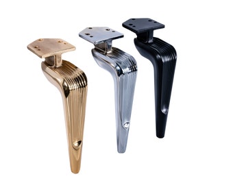 4pcs Metal Furniture Legs, Metal Gold Matte Black 10 inch Sofa Leg, Table Cabinet Cupboard Metal Feet, Couch Modern Furniture DIY Leg