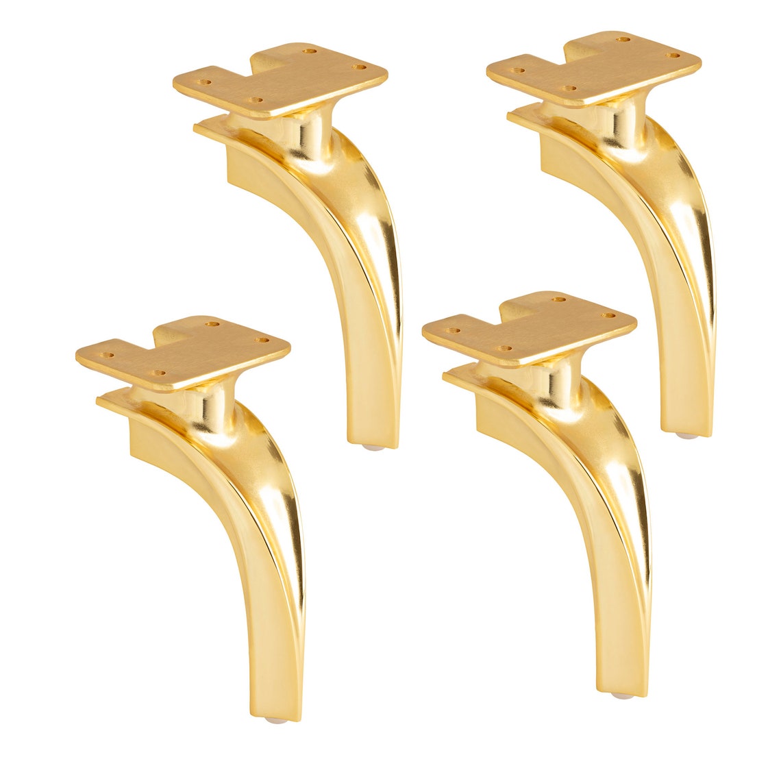 4pcs Gold Metal Furniture Leg Polished Gold Leg Gold Etsy