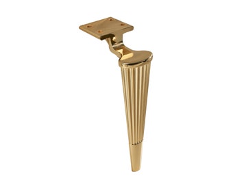 4pcs Gold Furniture Leg, Metal Furniture Leg, Sofa Couch Cabinet Leg, 6 inch Brass Furniture Legs, Kitchen Bathroom Replacement DIY Legs