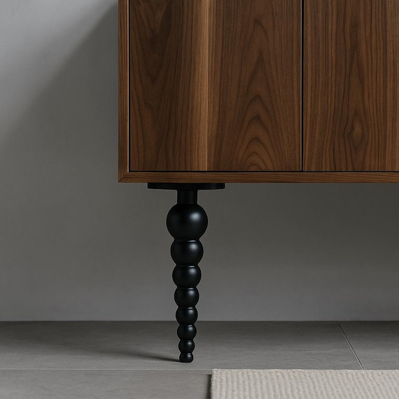 4pcs 8 inch Black Furniture Leg, Metal Furniture Leg for Sofa Couch, 21 cm Gold Cabinet Cupboard Furniture Leg, Brass Furniture Feet