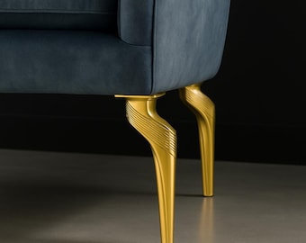 4 patas doradas para muebles, patas de metal para muebles, patas de latón de 6 pulgadas, patas de cromo plateado para muebles, patas para mesa de centro, patas para sofá cama.