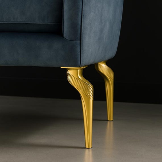 gold dresser feet ALXEH 4 Inch Steel Furniture Table Legs Gold, 4pcs Metal Furniture Sofa Feet as DIY Furniture Leg Replacement, Great for Cabinet, Cupboard and Couch