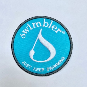 Swimbler embroidered badge, Open water swimmers gift Sew on Patch