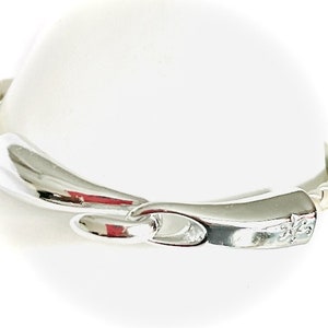 Genuine Braided Leather Bracelet with a Shiny Silver Focal Clasp!  Perfect!