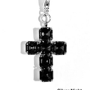 Sparkling Cross Made with Swarovski Crystals on a Silver Chain - One of a Kind!