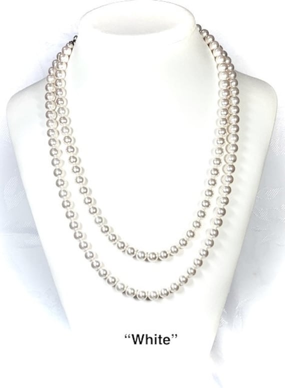 Beautiful Double Strand Pearl Necklace! Swarovski Pearls!