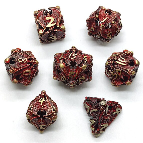 War Hammer 40K Dice Set 7pcs Pure Copper Hollow Metal Dice Etsy