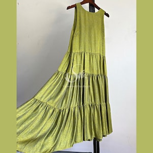 Tier Seidenkleid - Maxi Kleid - Made to order - Maulbeerseide Kleid - Geschenk für sie, Geschenk für sie