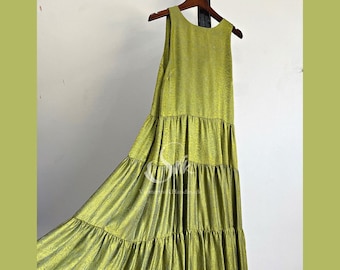 Tier Silk Dress - Maxi Dress - Made to order - Mulberry Silk Dress - Gift for her, Gift For Her- Women Days Gift