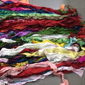 Silk Ribbon - Silk Small Pieces - Mulberry Silk