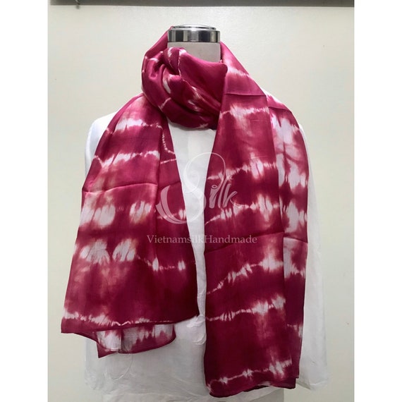 SCIARPA DI SETA seta di gelso naturale al 100% Sciarpa tinta a