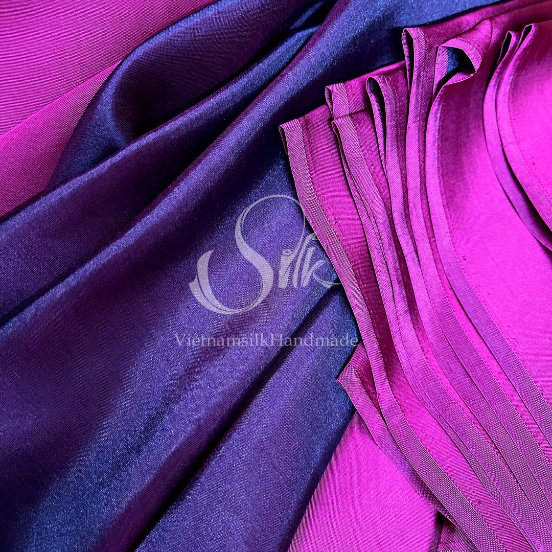 PURE MULBERRY SILK Satin Fabric by the Yard 2 Sided Silk Natural Silk