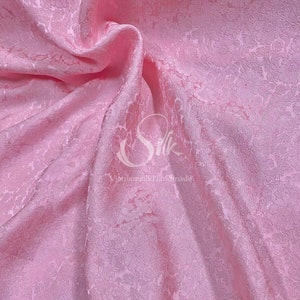 HIGH-GRADE - 100% Mulberry Silk fabric by the yard -  Baby Pink Silk - Luxury silk -  Natural silk - Organic Silk - Handmade Silk