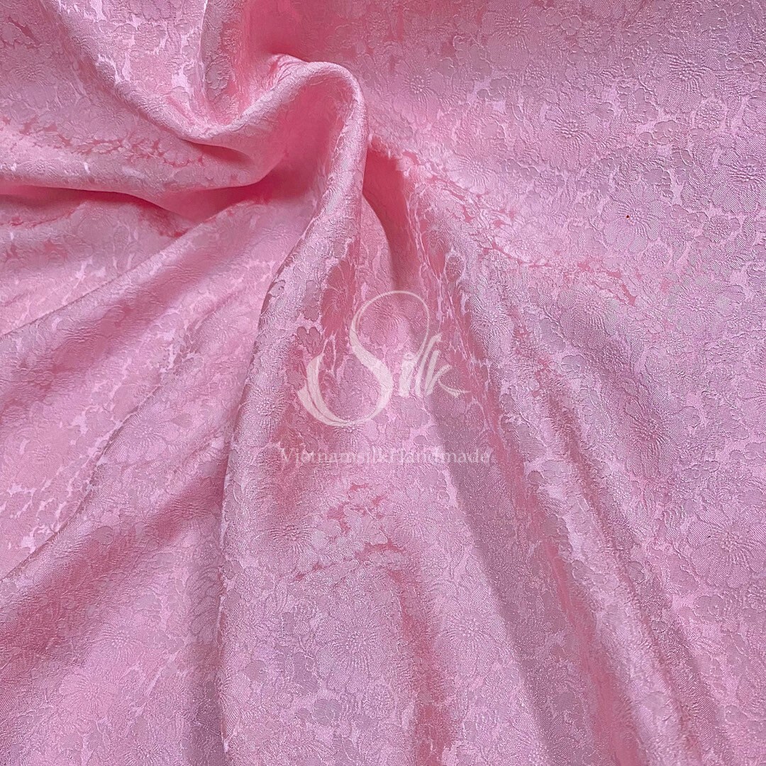 HIGH-GRADE - 100% Mulberry Silk fabric by the yard -  Baby Pink Silk - Luxury silk -  Natural silk - Organic Silk - Handmade Silk