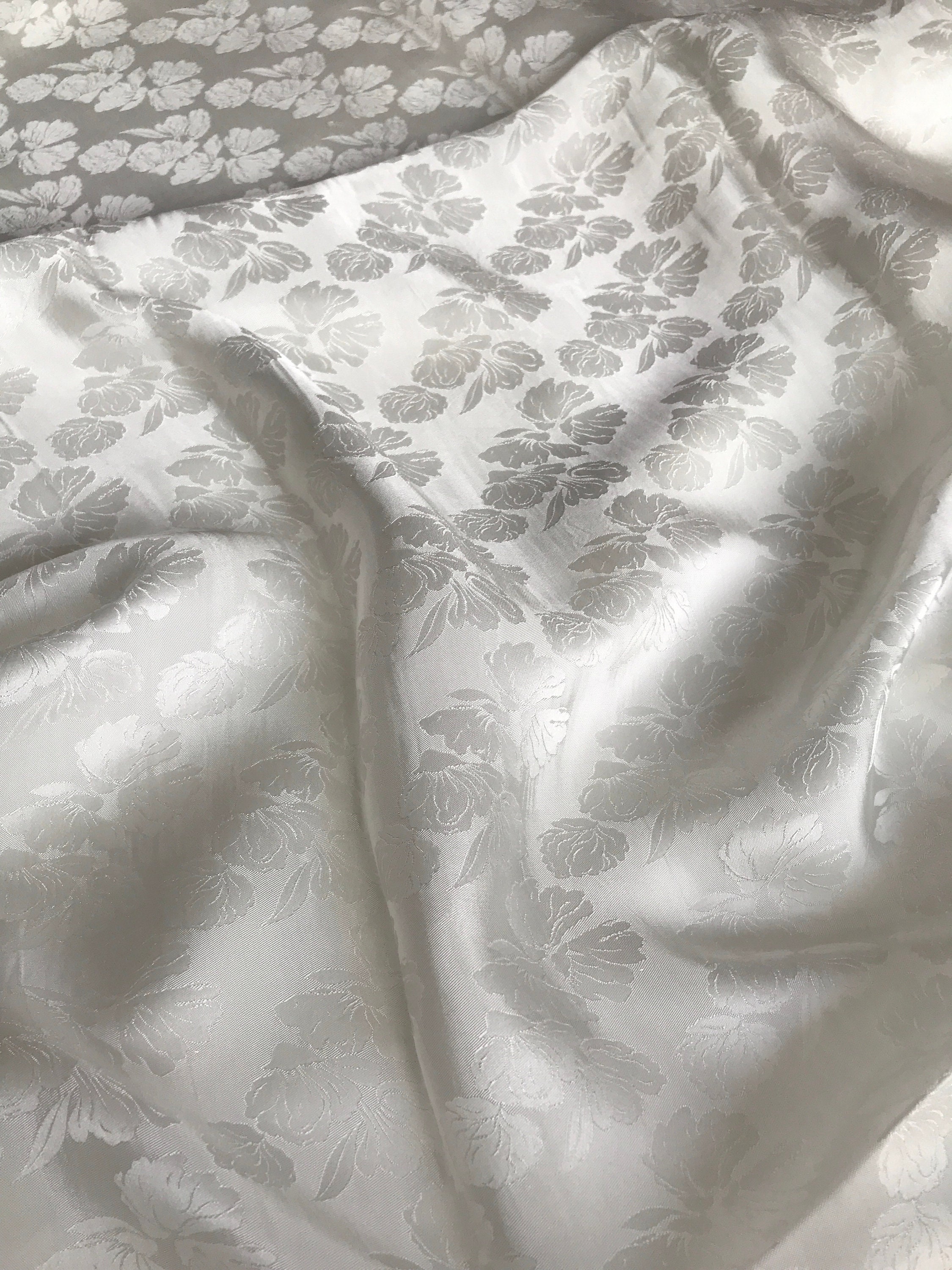 White PURE MULBERRY SILK Fabric by the Yard Natural Silk - Etsy
