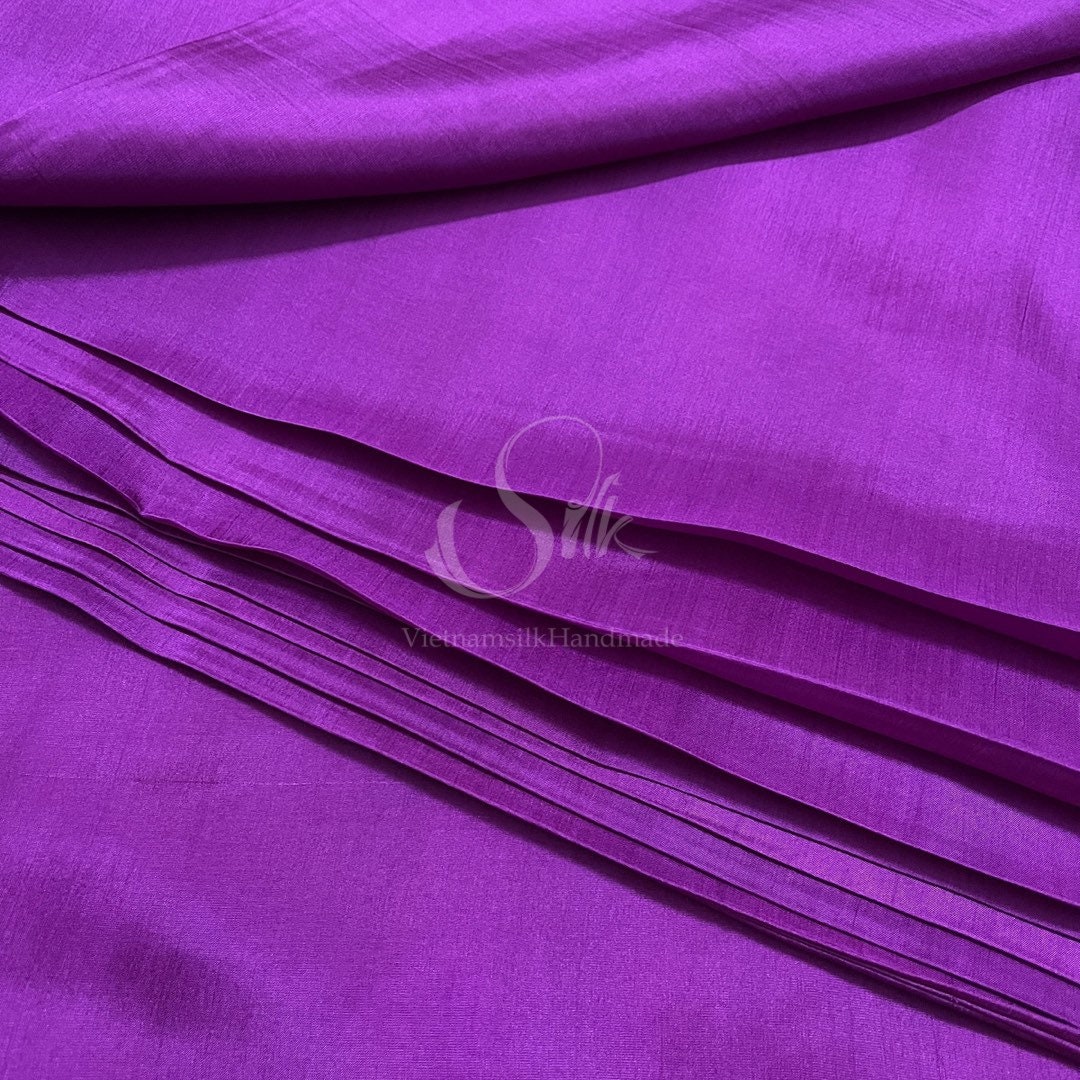 100 MULBERRY SILK Fabric by the Yard Purple Silk Habutai Silk Natural
