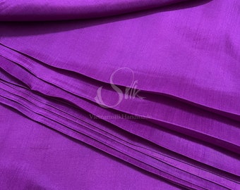 100% MULBERRY SILK fabric by the yard - Purple Silk -  Habutai silk -  Natural silk - Hand-dyed Silk - Organic Silk - Handmade in VietNam