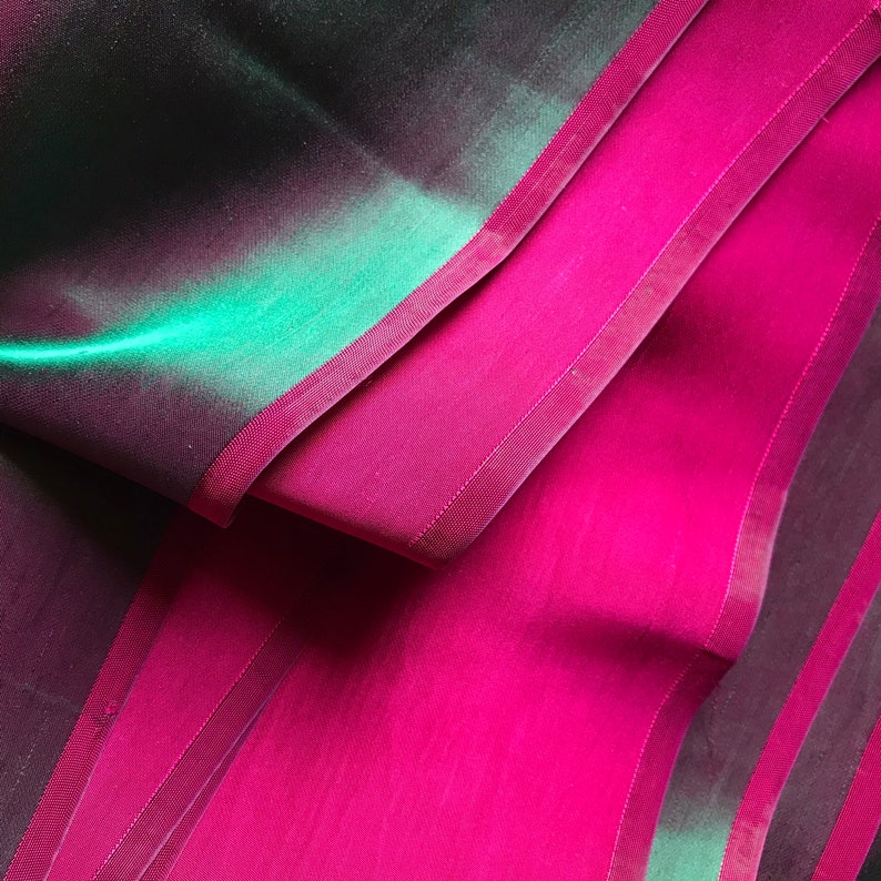 PURE MULBERRY SILK Fabric by the Yard Luxury Silk Green Etsy