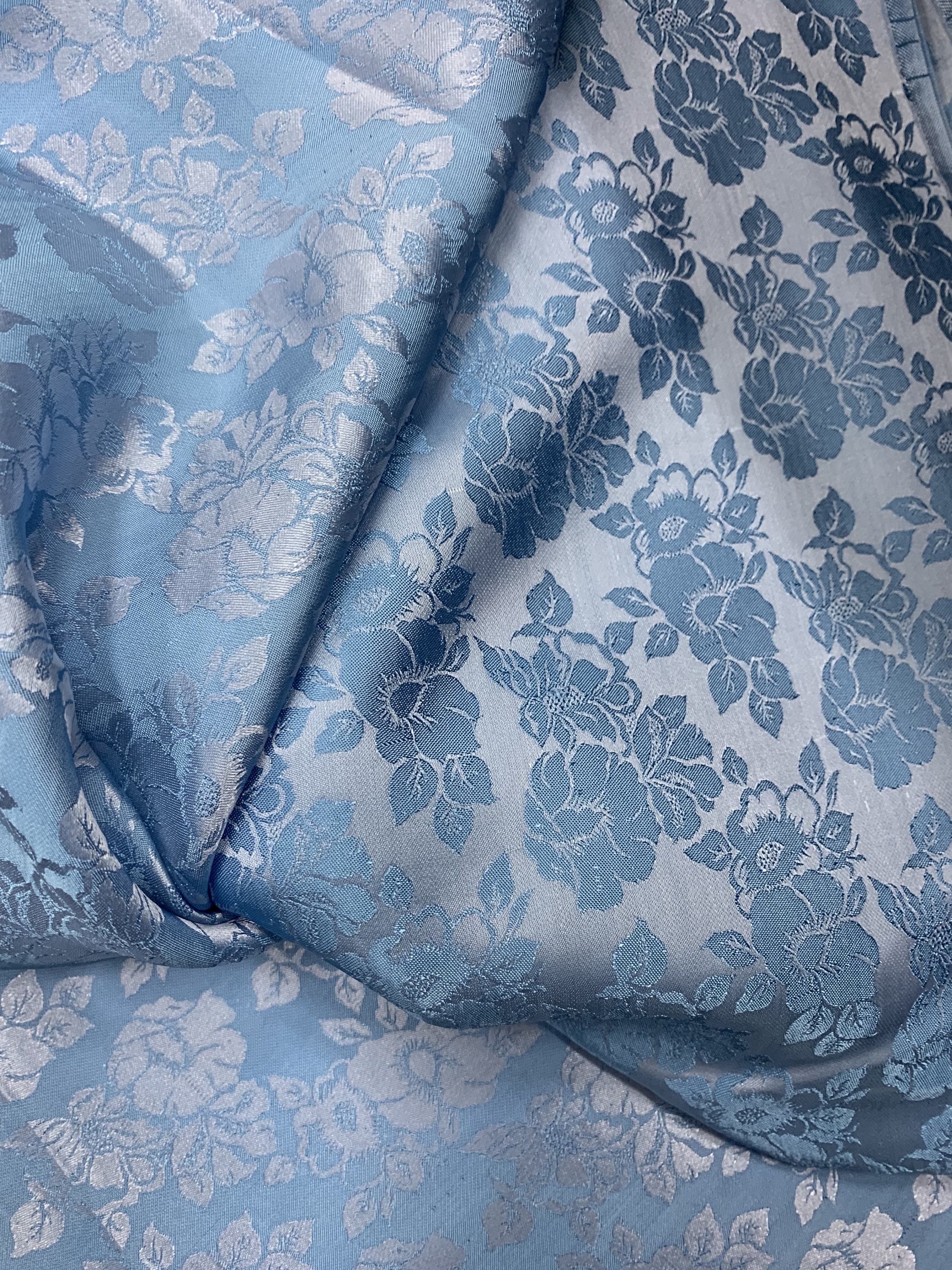 Baby Blue Silk PURE MULBERRY SILK Fabric by the Yard | Etsy