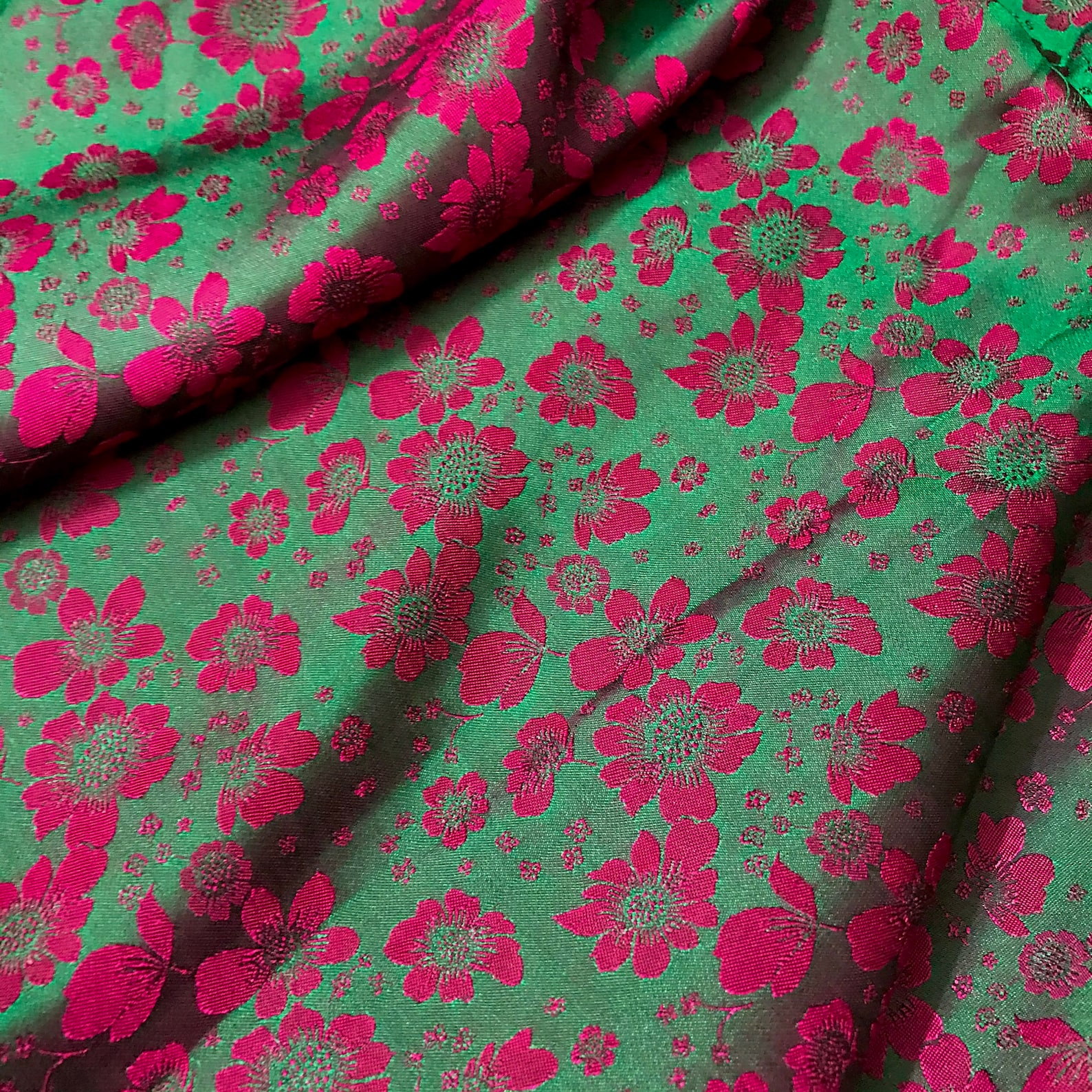 PURE MULBERRY SILK Fabric by the Yard Floral Silk Natural Etsy
