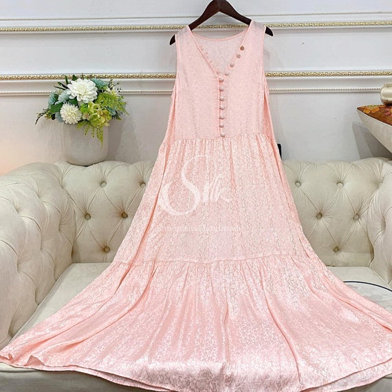 Tier Silk Dress - Maxi Dress - Made to order - Mulberry Silk Dress - Gift for her, Gift For Her- Women Days Gift