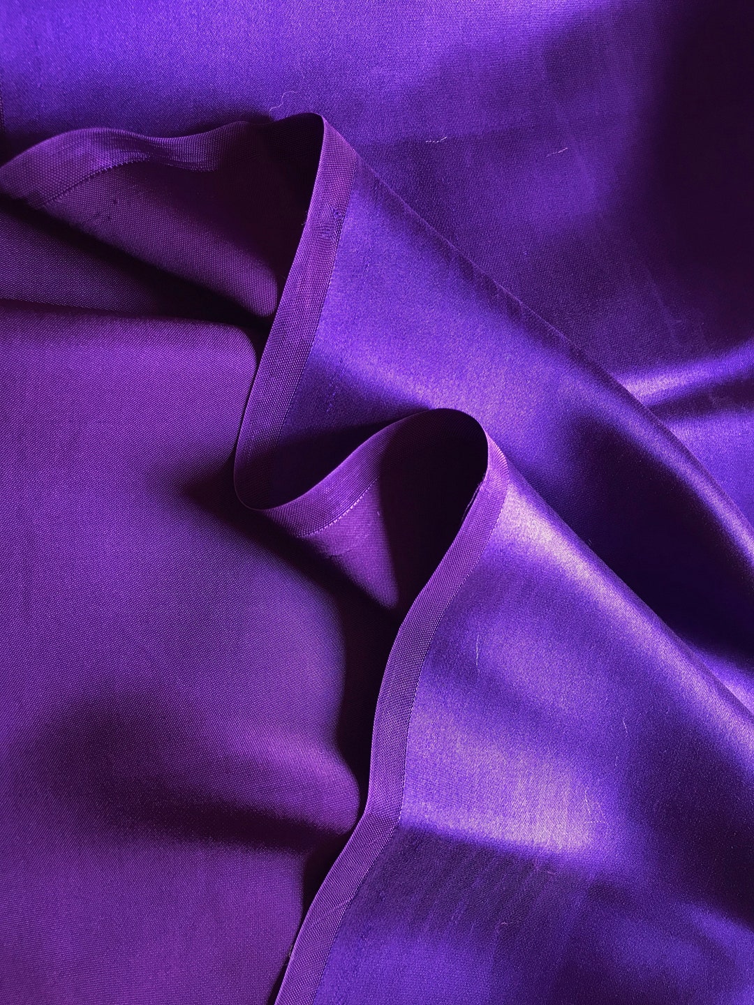 PURE MULBERRY SILK Fabric by the Yard Purple Silk Luxury Silk Fabric