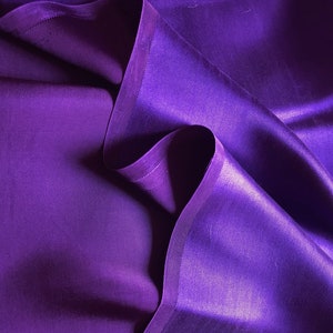 PURE MULBERRY SILK fabric by the yard - Purple Silk - Luxury silk fabric - Natural silk - Handmade in VietNam