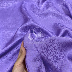HIGH-GRADE - 100% Mulberry Silk fabric by the yard - Orchid Purple Silk - Luxury silk -  Natural silk - Organic Silk - Handmade Silk